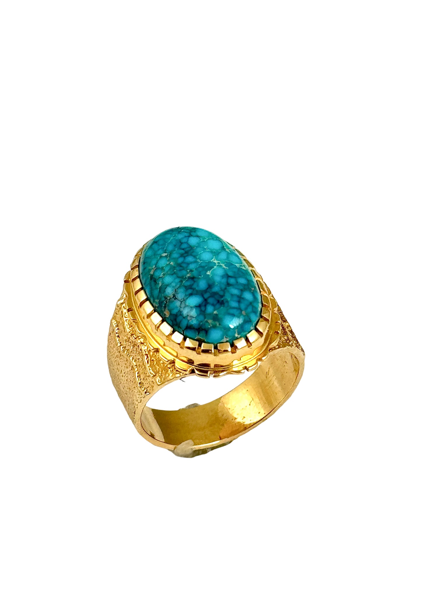 SOLD Ric Charlie Gold and Turquoise Ring