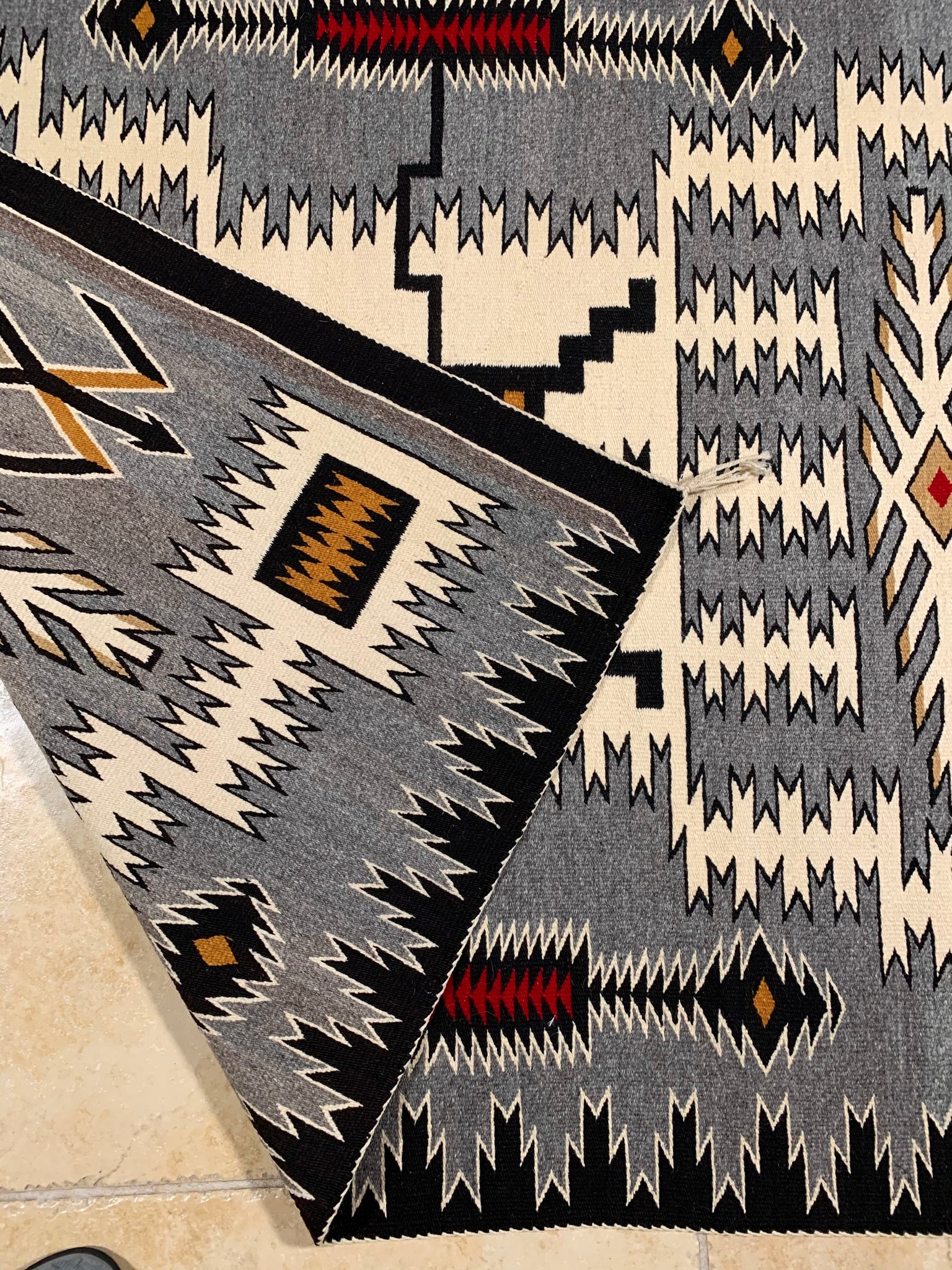 Vintage Navajo Rug - Storm Pattern