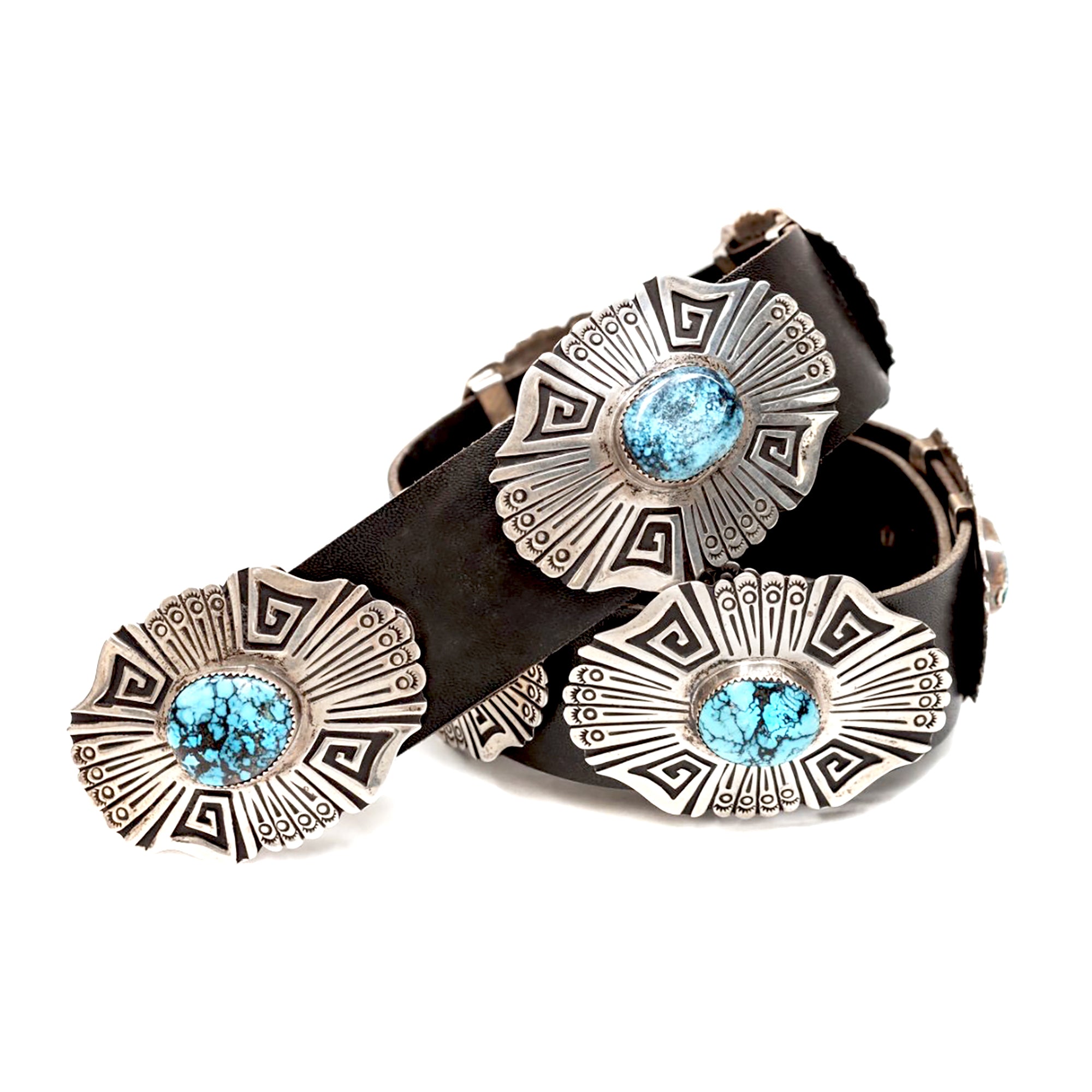 Silver Spider Web Turquoise by Tommy Billy