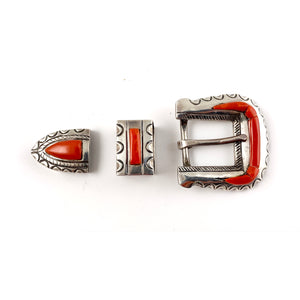 Kee Joe Benally coral and silver ranger set