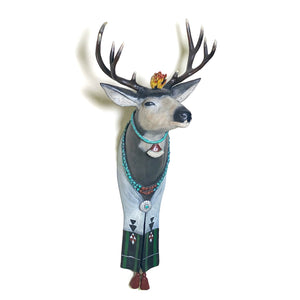 Cliff Fragua - Bronze Native Buck - Adorned with Blanket