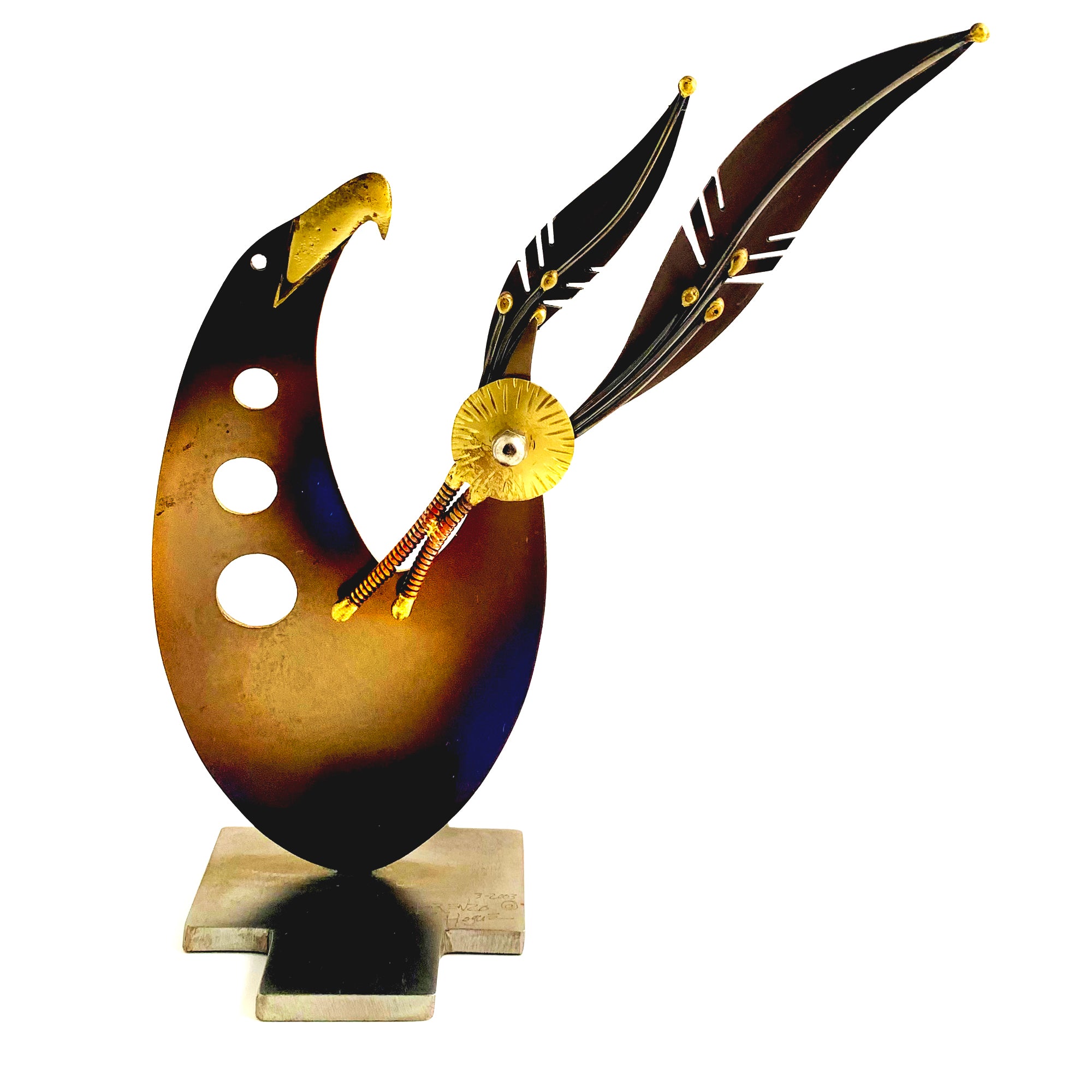 Lorenzo Hogue - Original "Falling Star" Eagle Sculpture