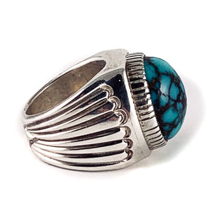 Jake Livingston Silver Ring with high-grade Natural Turquoise