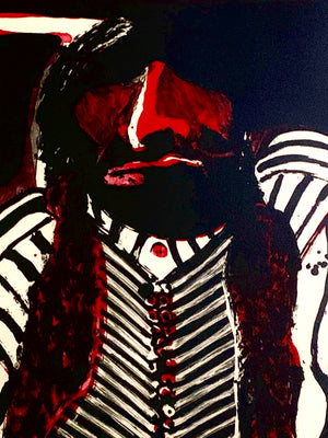 Fritz Scholder - ‘Indian with Red Button’