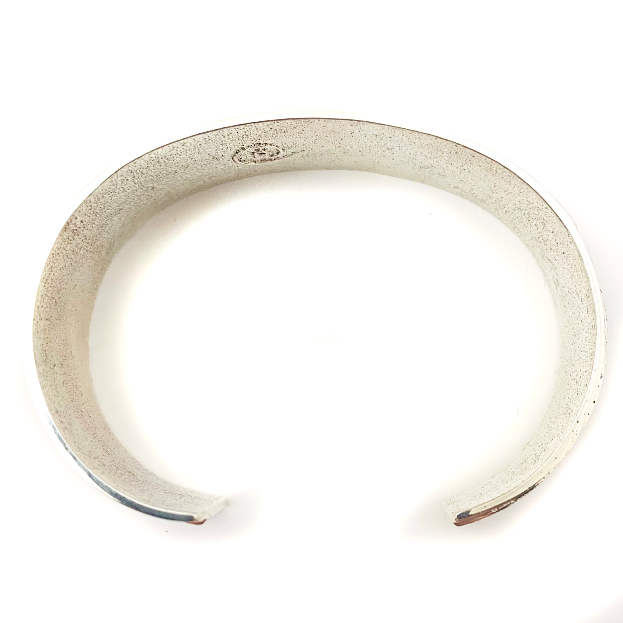 SOLD Ric Charlie - Sterling Silver Tufa Cast Monument Valley Night Scene Bracelet