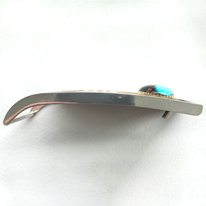 SOLD Silver Belt Buckle 2-sided design and Bisbee Turquoise