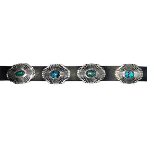 Silver Spider Web Turquoise by Tommy Billy