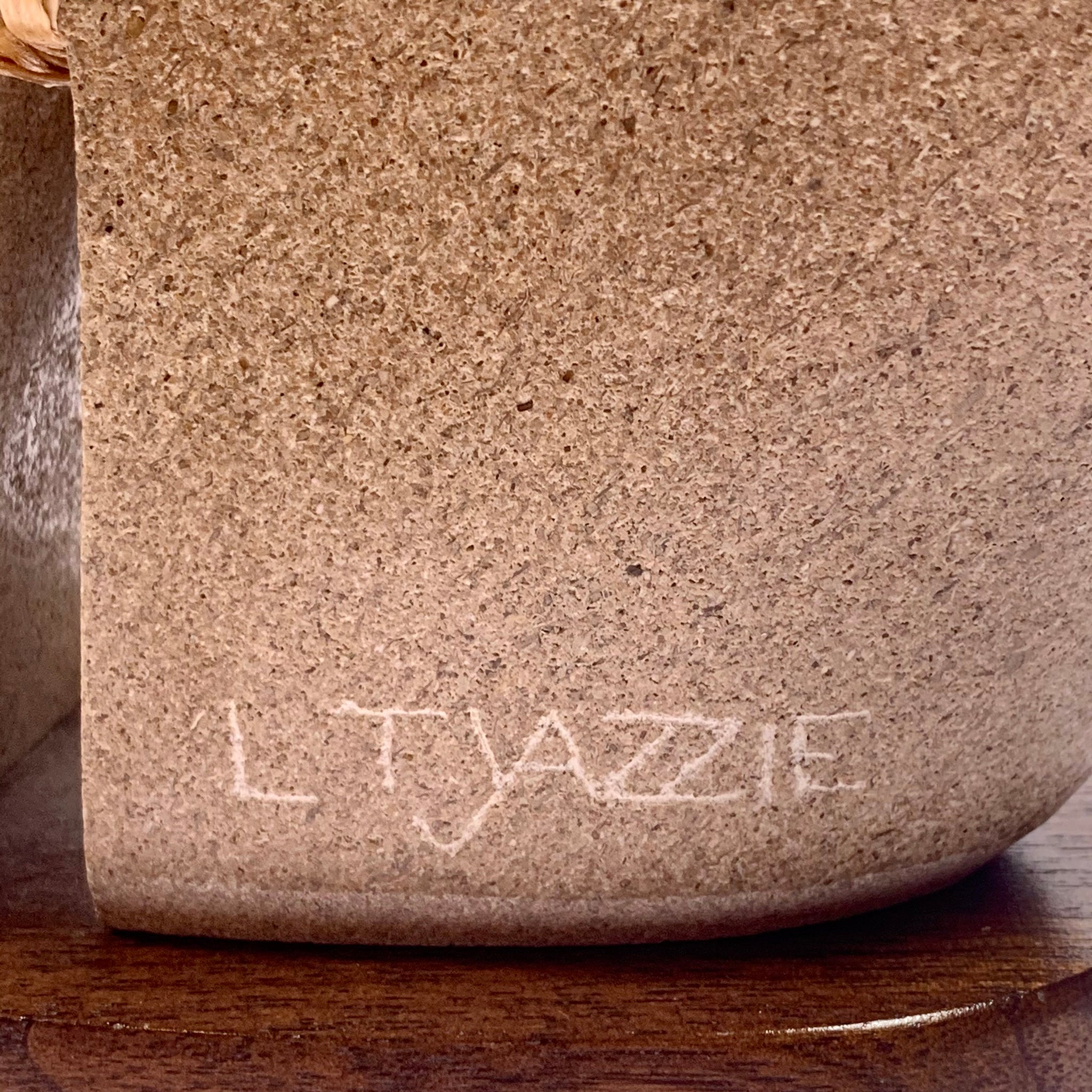 Lance T Yazzie - Bear Fetish alabaster sculpture