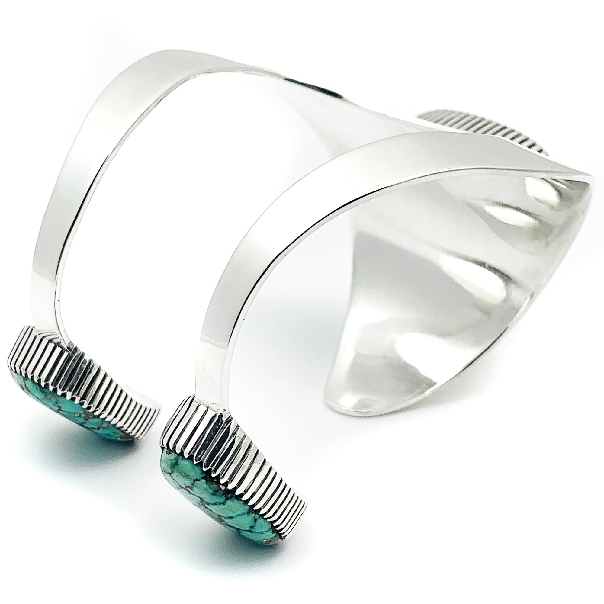SOLD Hand Shaped Natural Kingman Turquoise Contemporary Bracelet